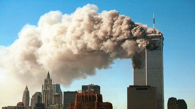 /11 attack on Twin Towers of World Trade Center USA 